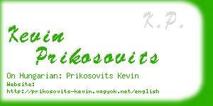 kevin prikosovits business card